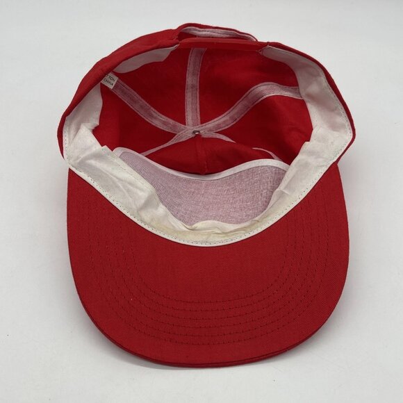 Vintage Hawaiian Tropic Patch Snapback Hat Cap Red Yellow Print - Picture 8 of 9